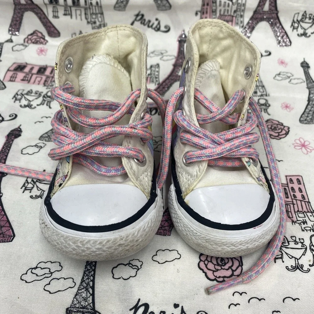 Converse Chuck Taylor Infant Size 3 Shoes Unicorn And Rainbow Sneakers Casual